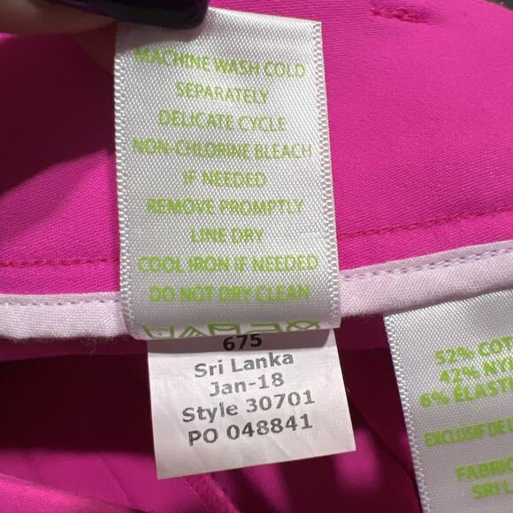 Lilly Pulitzer Worth Skinny Barbie Pink Stretch Pants Size 2 - Picture 11 of 13